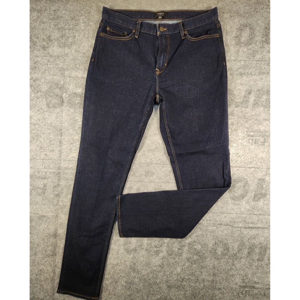 banana republic Jeans Men's 36x33 Blue Demin straight Leg Mid Rise Travel Slim
